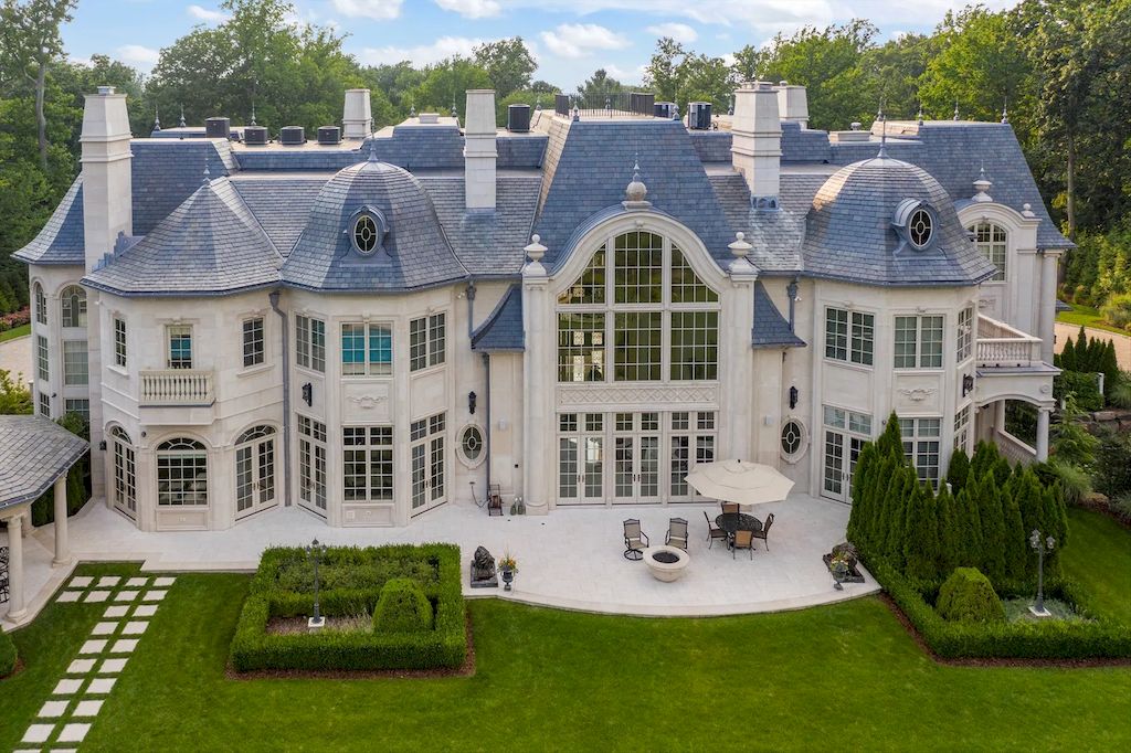 New Jersey Magnificent French-inspired Limestone Manor Listed for $25,000,000