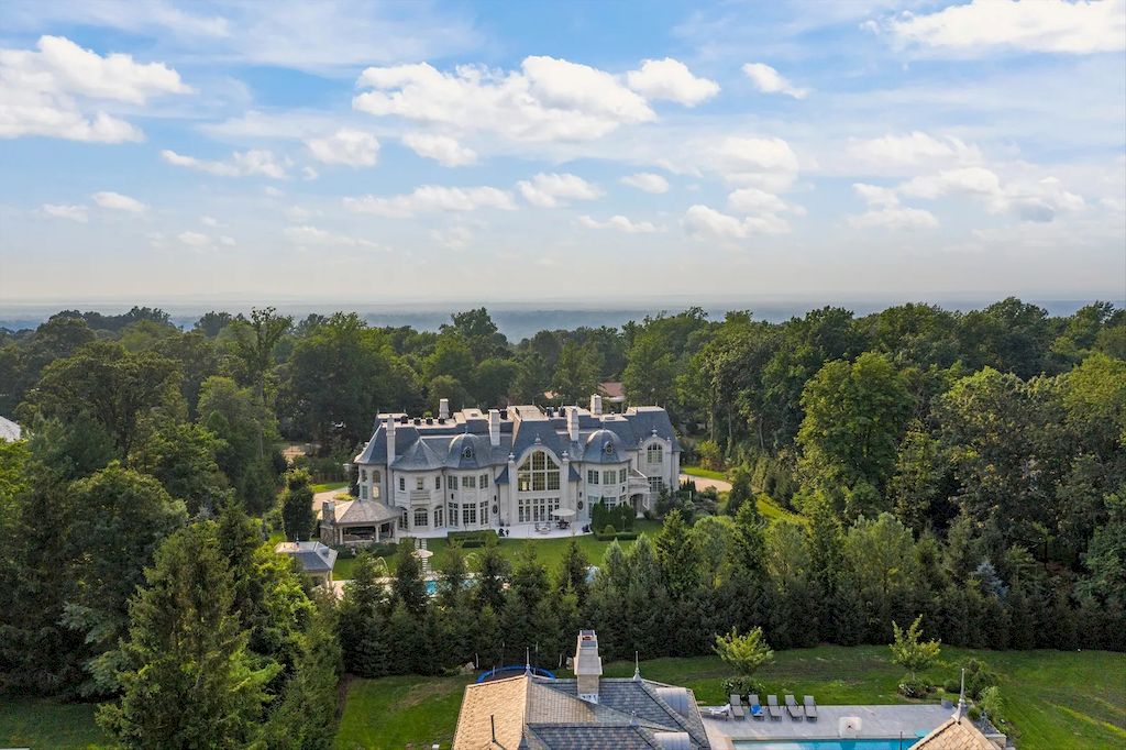 New Jersey Magnificent French-inspired Limestone Manor Listed for $25,000,000