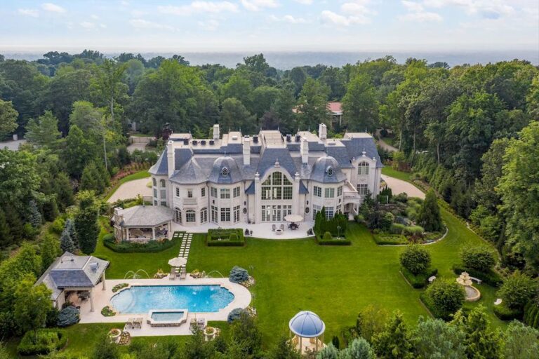 New Jersey Magnificent French-inspired Limestone Manor Listed for $22,490,000