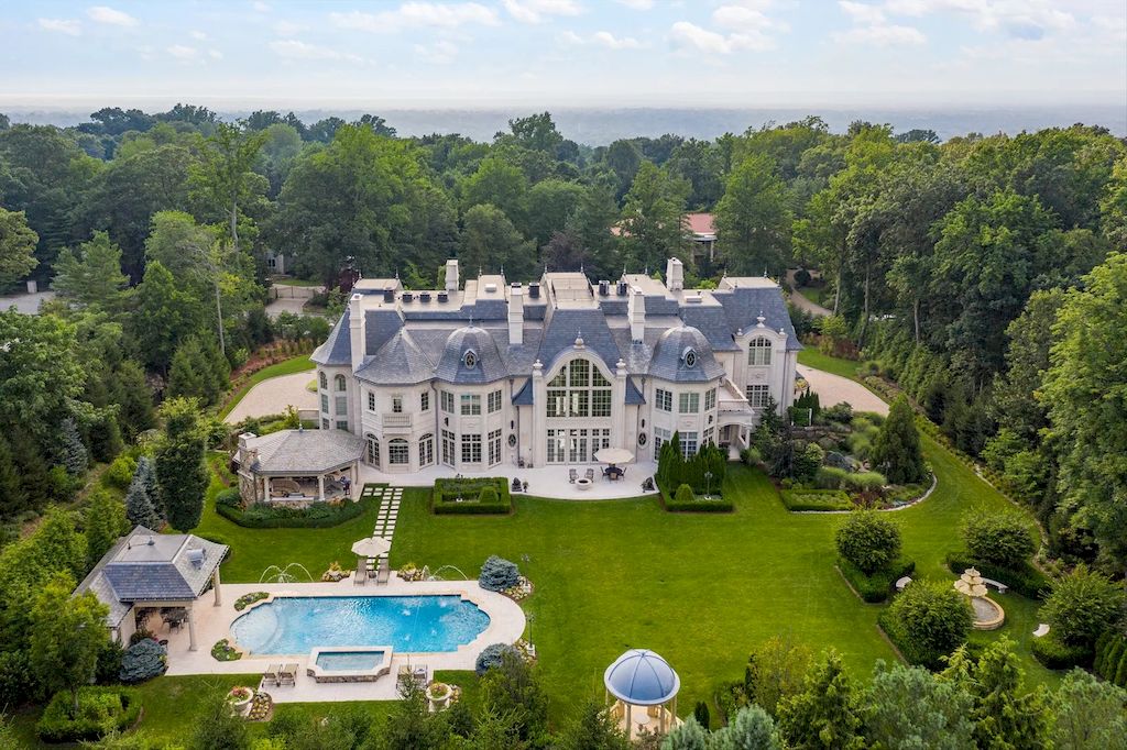 New Jersey Magnificent French-inspired Limestone Manor Listed for $25,000,000