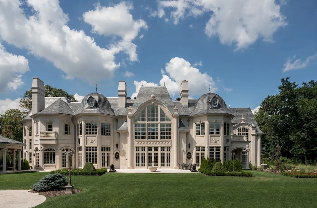 New Jersey Magnificent French-inspired Limestone Manor Listed for $25,000,000