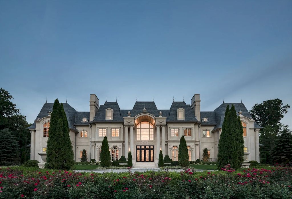 New Jersey Magnificent French-inspired Limestone Manor Listed for $25,000,000