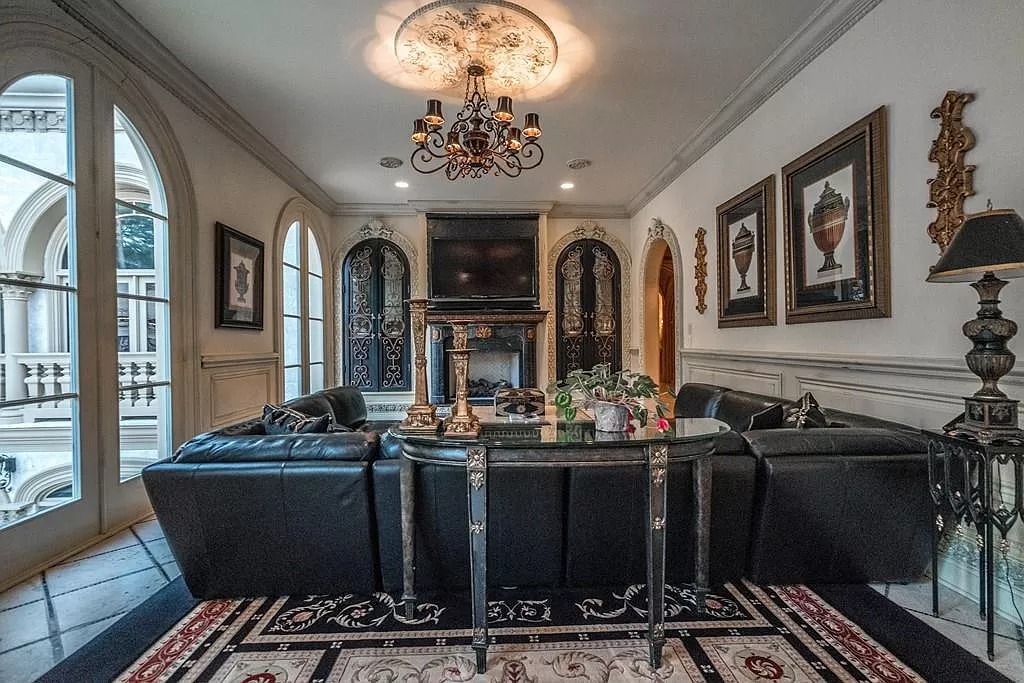 This $9,800,000 Mediterranean Masterpiece in Georgia Features Moroccan Hardwoods, Italian Tile, Ornate Floors and Ceilings