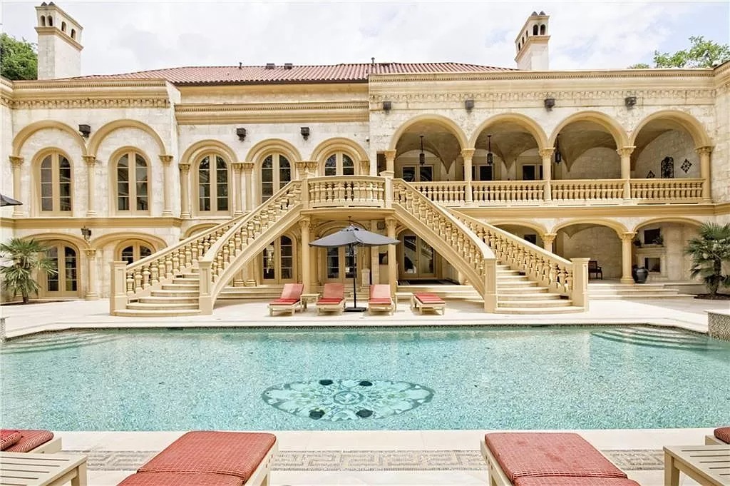 This $9,800,000 Mediterranean Masterpiece in Georgia Features Moroccan Hardwoods, Italian Tile, Ornate Floors and Ceilings