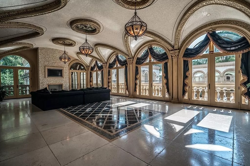 This $9,800,000 Mediterranean Masterpiece in Georgia Features Moroccan Hardwoods, Italian Tile, Ornate Floors and Ceilings