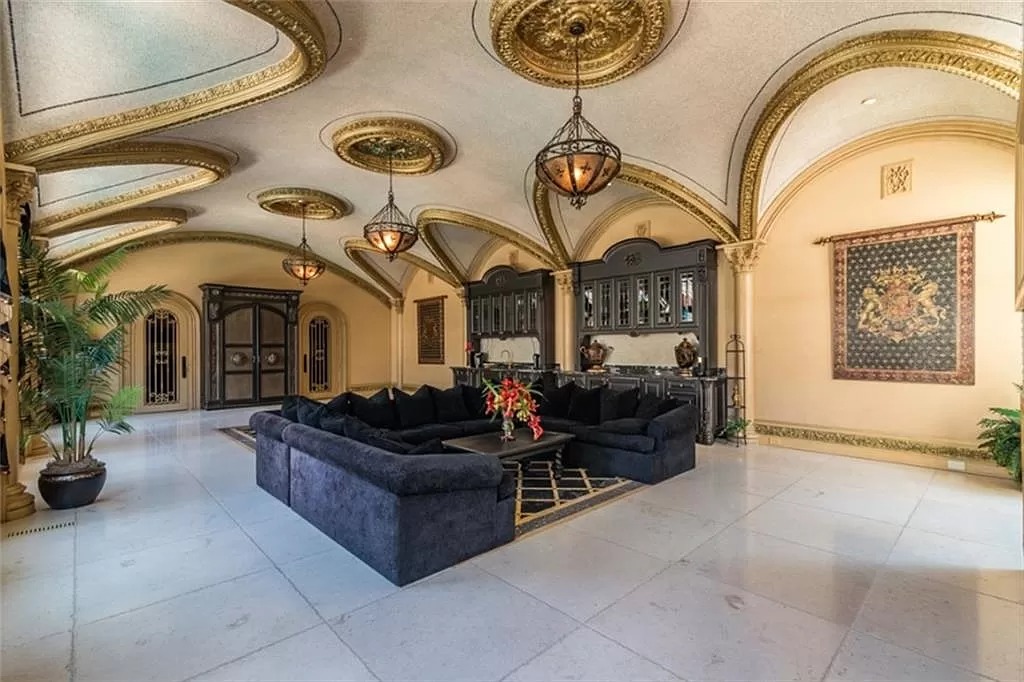 This $9,800,000 Mediterranean Masterpiece in Georgia Features Moroccan Hardwoods, Italian Tile, Ornate Floors and Ceilings