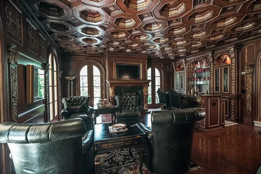 This $9,800,000 Mediterranean Masterpiece in Georgia Features Moroccan Hardwoods, Italian Tile, Ornate Floors and Ceilings