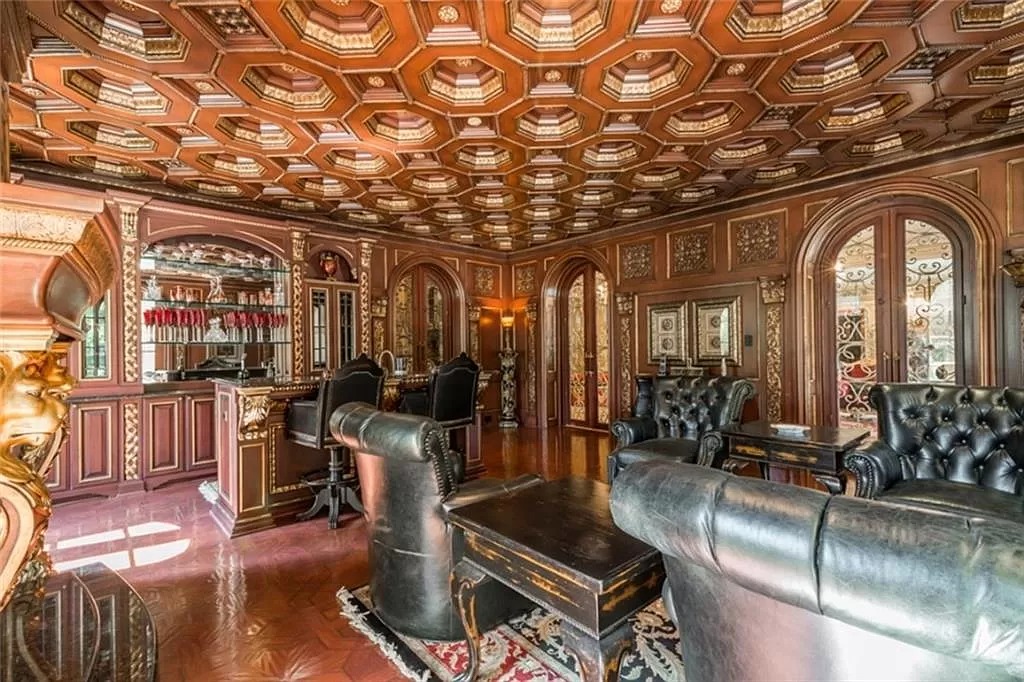 This $9,800,000 Mediterranean Masterpiece in Georgia Features Moroccan Hardwoods, Italian Tile, Ornate Floors and Ceilings