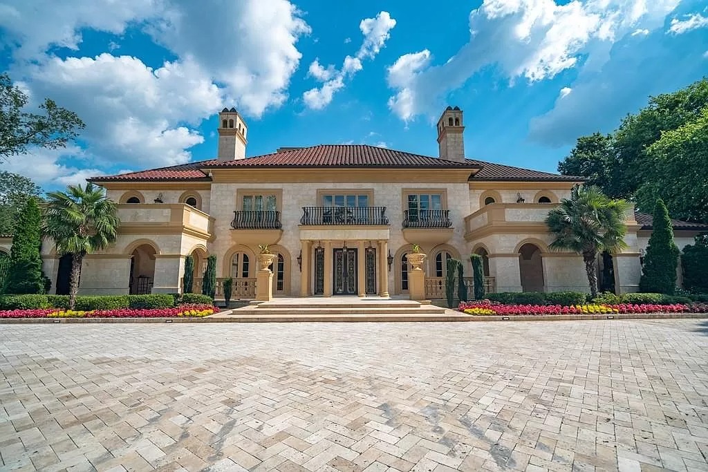 This $9,800,000 Mediterranean Masterpiece in Georgia Features Moroccan Hardwoods, Italian Tile, Ornate Floors and Ceilings