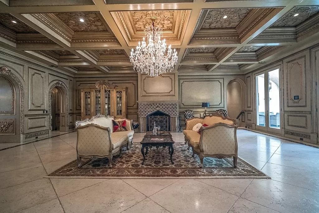 This $9,800,000 Mediterranean Masterpiece in Georgia Features Moroccan Hardwoods, Italian Tile, Ornate Floors and Ceilings