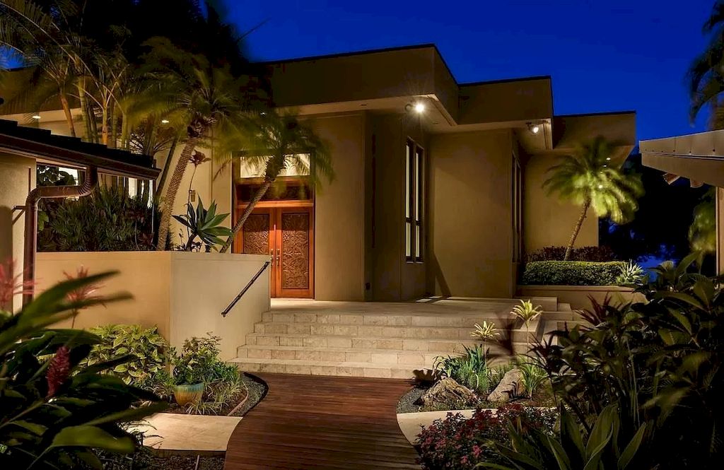 Indulge in Romantic Blue Ocean Views and Lush Tropical Landscapes of Hawaii from this $5,695,000 Estate