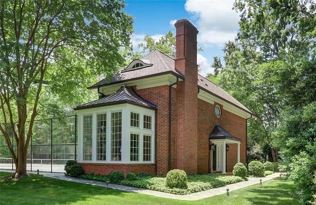 This $7,495,000 Magnificent Georgian Remains an Icon of the Old Irving Park Neighborhood in North Carolina