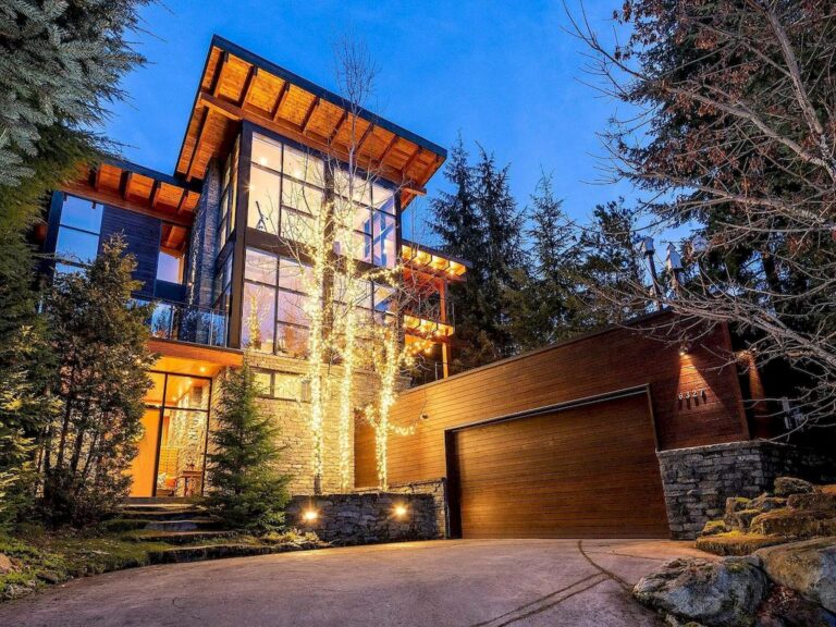 A Fusion of Concrete and Fir Beams Create a Contemporary Aesthetic to This C$8,950,000 Whistler Residence