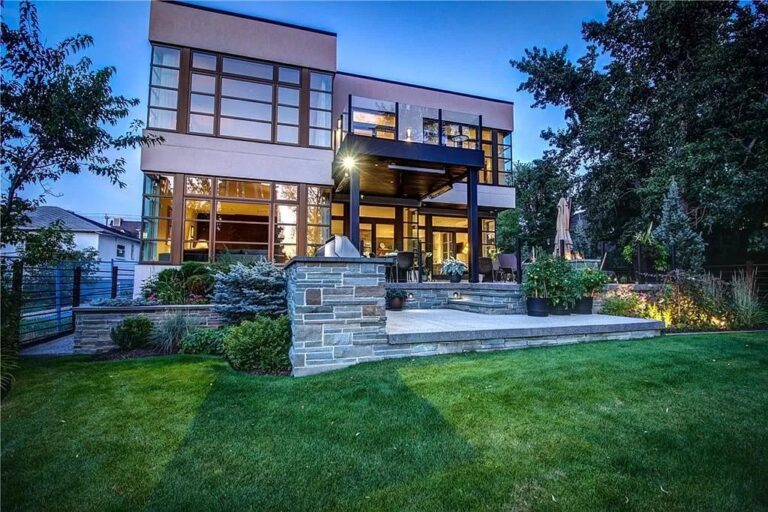 Listing at C$3,500,000, This Architecturally Rich Home in Alberta Provides Gracious Living and Entertaining