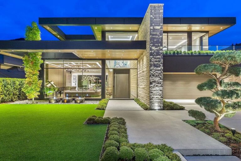 Modern Flair Embraces This C$5,998,000 Professionally Decorated Home in North Vancouver