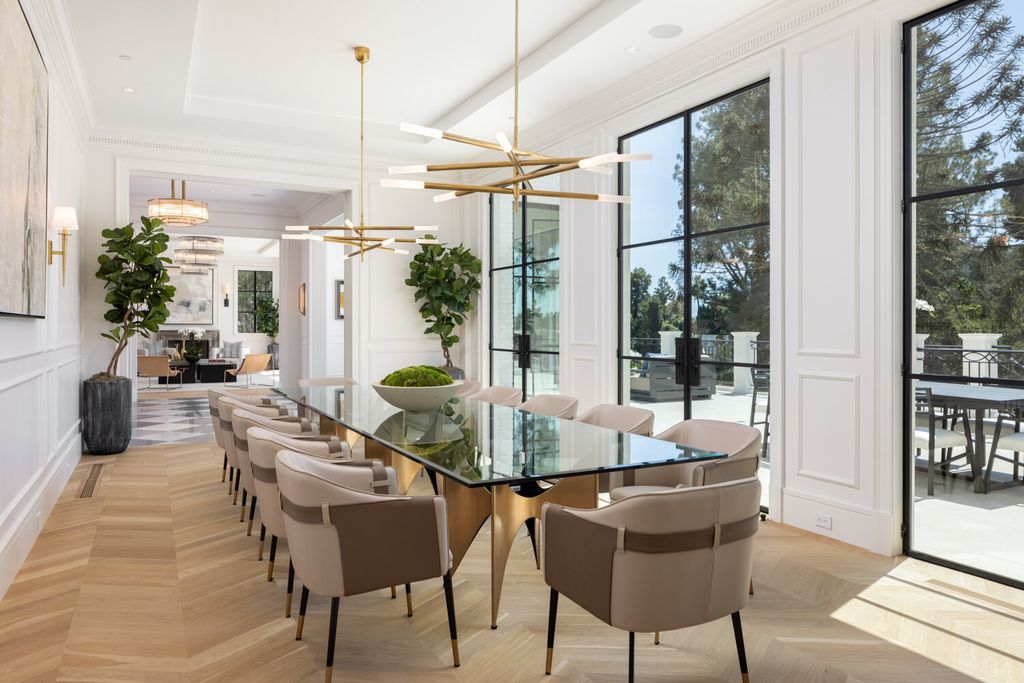 The Mansion in Los Angeles is a Georgian modern white brick compound comprises Euroline custom steel doors and windows now available for sale. This home located at 419 Saint Cloud Rd, Los Angeles, California
