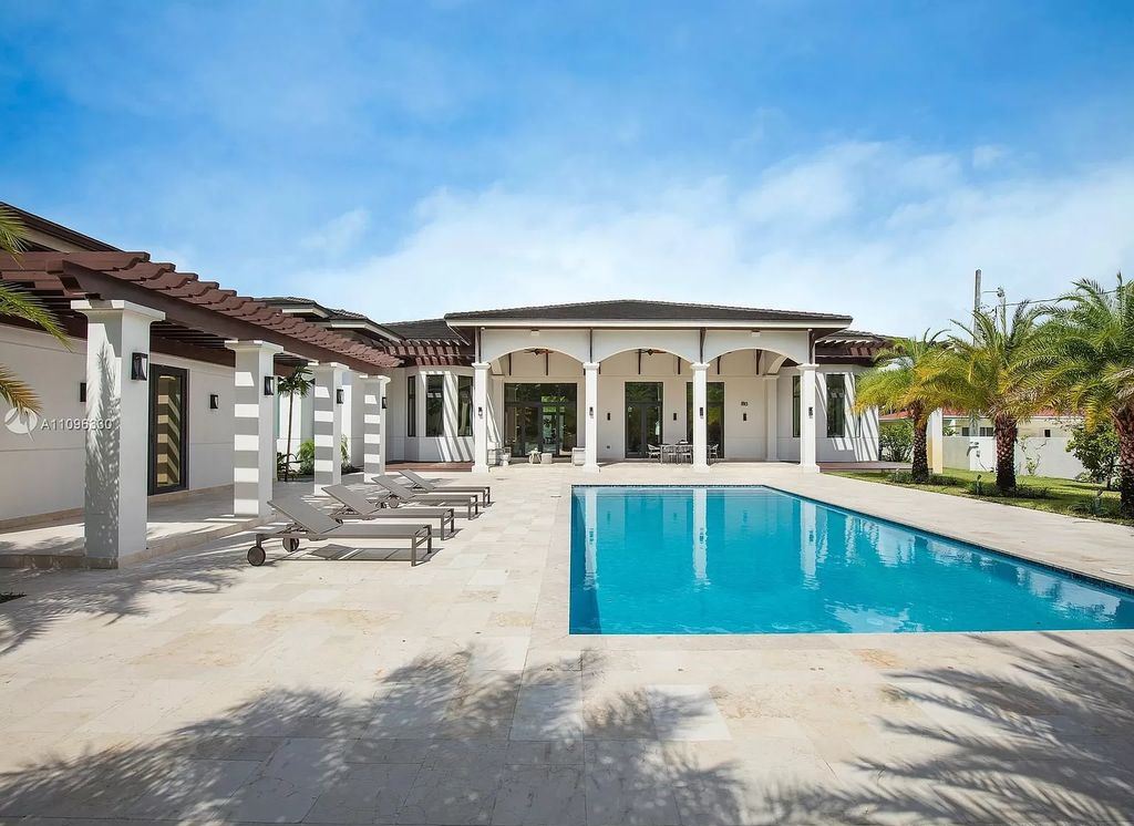 The Home in Miami is a striking brand new construction in the highly desirable Ponce-Davis area offering privacy and security now available for sale. This home located at 8341 SW 54th Ave, Miami, Florida