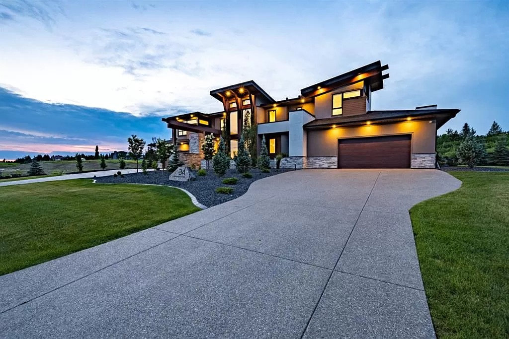 The Stunning House in Alberta is an architectural masterpiece now available for sale. This home is located at 34 S Watermark Cres, Rocky View County, AB T3L 0E9, Canada