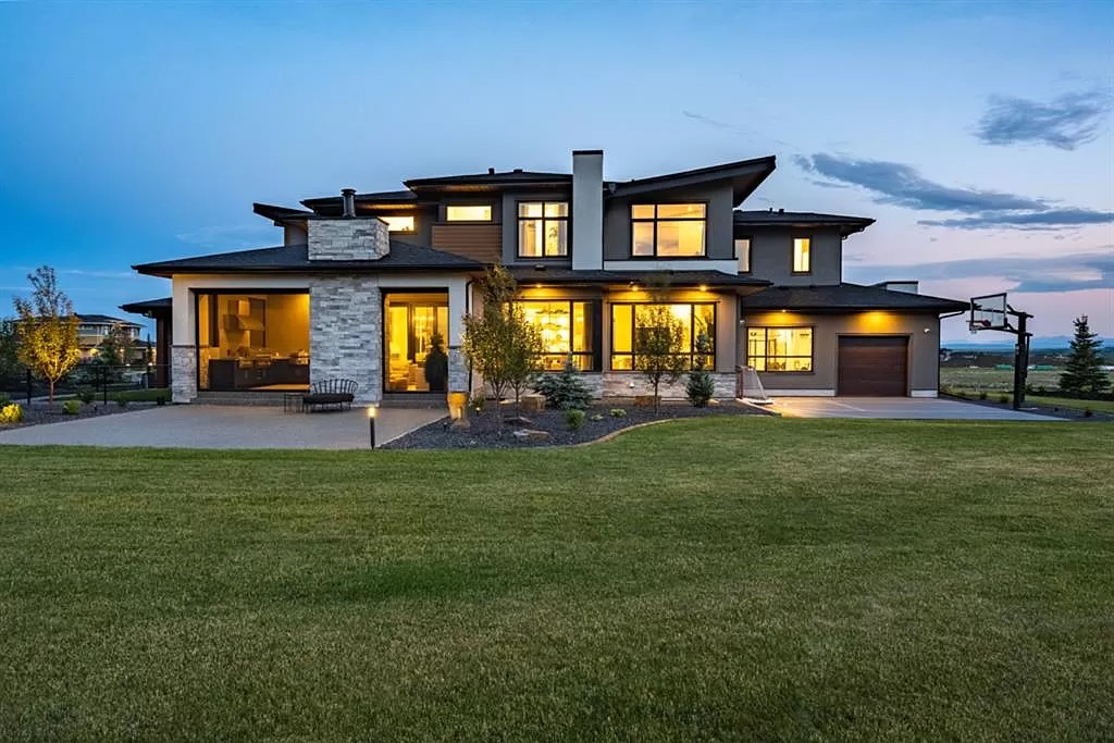 The Stunning House in Alberta is an architectural masterpiece now available for sale. This home is located at 34 S Watermark Cres, Rocky View County, AB T3L 0E9, Canada