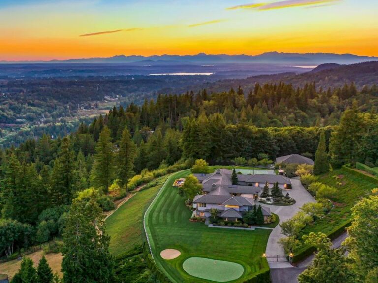 Stunning Ralph Anderson Estate in Washington with Gorgeous Blooming Landscaping Drops to $8,775,000