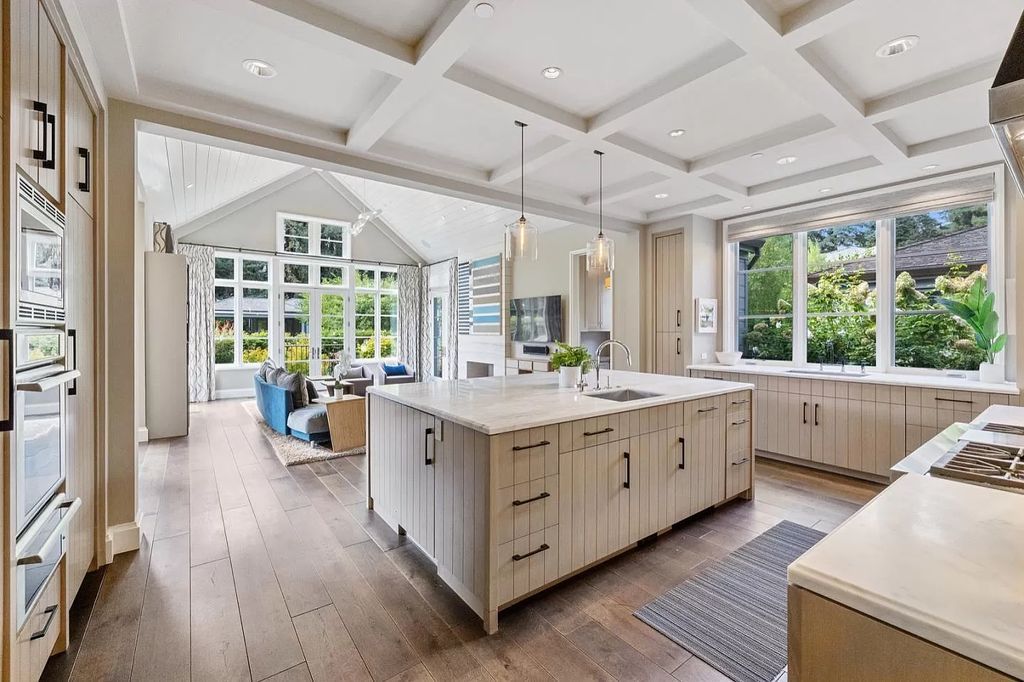 The Villa in Atherton is a custom home built by Pacific Peninsula Group with fantastic spaces for entertaining now available for sale. This home located at 45 Prado Secoya St, Atherton, California