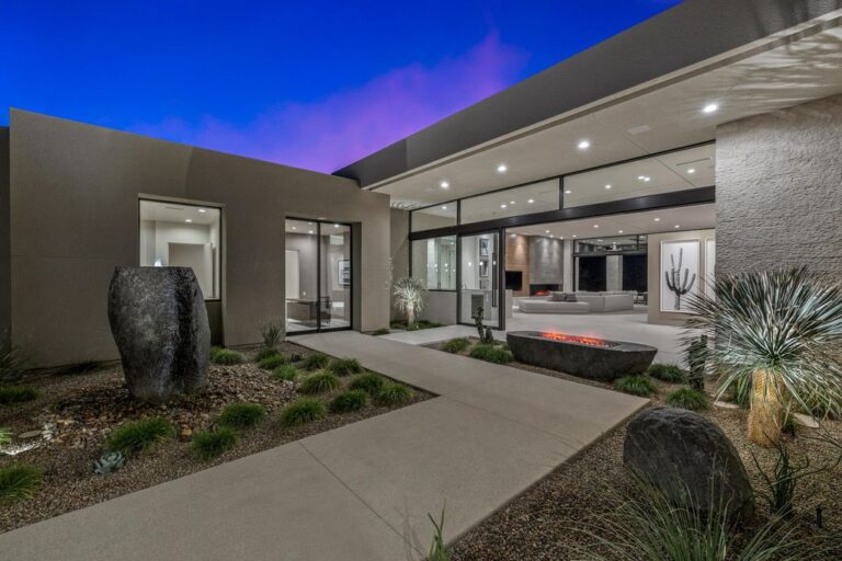 This $5,300,000 Newly Built Home in Indian Wells features Architecturally Stunning Design