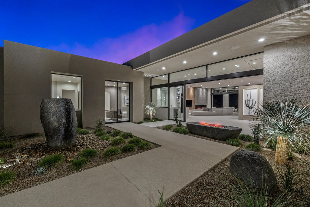 The Home in Indian Wells is a contemporary estate with architecturally stunning design and incredible mountain views now available for sale. This home located at 50806 Desert Arroyo Trl, Indian Wells, California