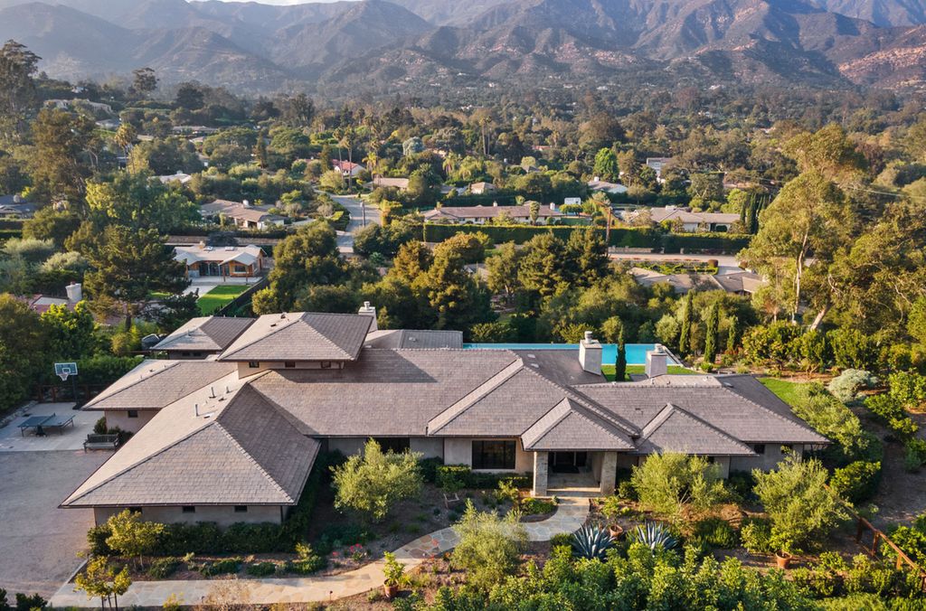 The Santa Barbara Home with exceptional styling and finishes an oversized 3-car garage, and gated entry, stunning and vast mountain vistas now available for sale. This home located at 403 Woodley Rd, Santa Barbara, California