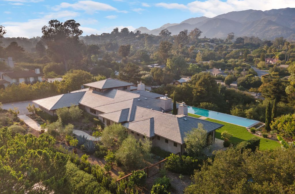 The Santa Barbara Home with exceptional styling and finishes an oversized 3-car garage, and gated entry, stunning and vast mountain vistas now available for sale. This home located at 403 Woodley Rd, Santa Barbara, California