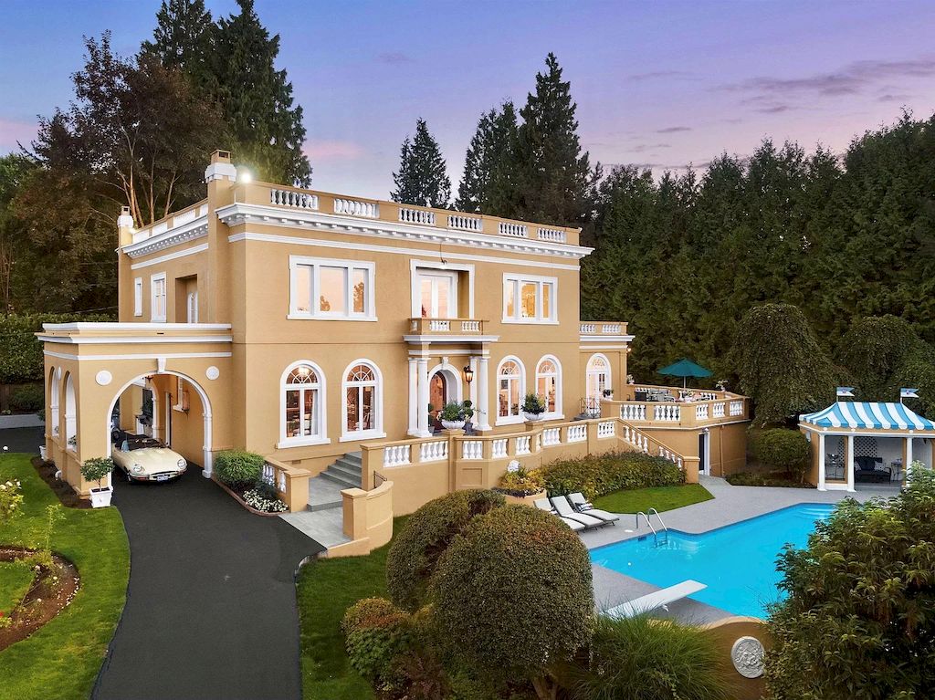 The Magnificent Mediterranean Estate in Vancouver is a luxury residence designed foremost with warm, private and spectacularly beautiful, now available for sale. This home is located at 1598 Marpole Ave, Vancouver, BC V6J 2S1, Canada
