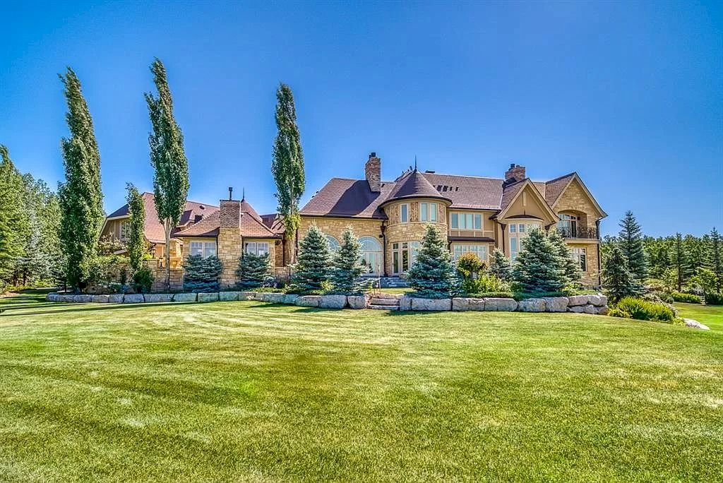 The Extraordinary French Chateau in Alberta offers grand luxurious living now available for sale. This home is located at 25130 Escarpment Ridge Vw, Rocky View County, AB T3Z 3M7, Canada