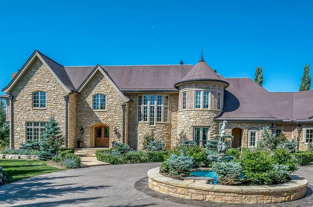 The Extraordinary French Chateau in Alberta offers grand luxurious living now available for sale. This home is located at 25130 Escarpment Ridge Vw, Rocky View County, AB T3Z 3M7, Canada