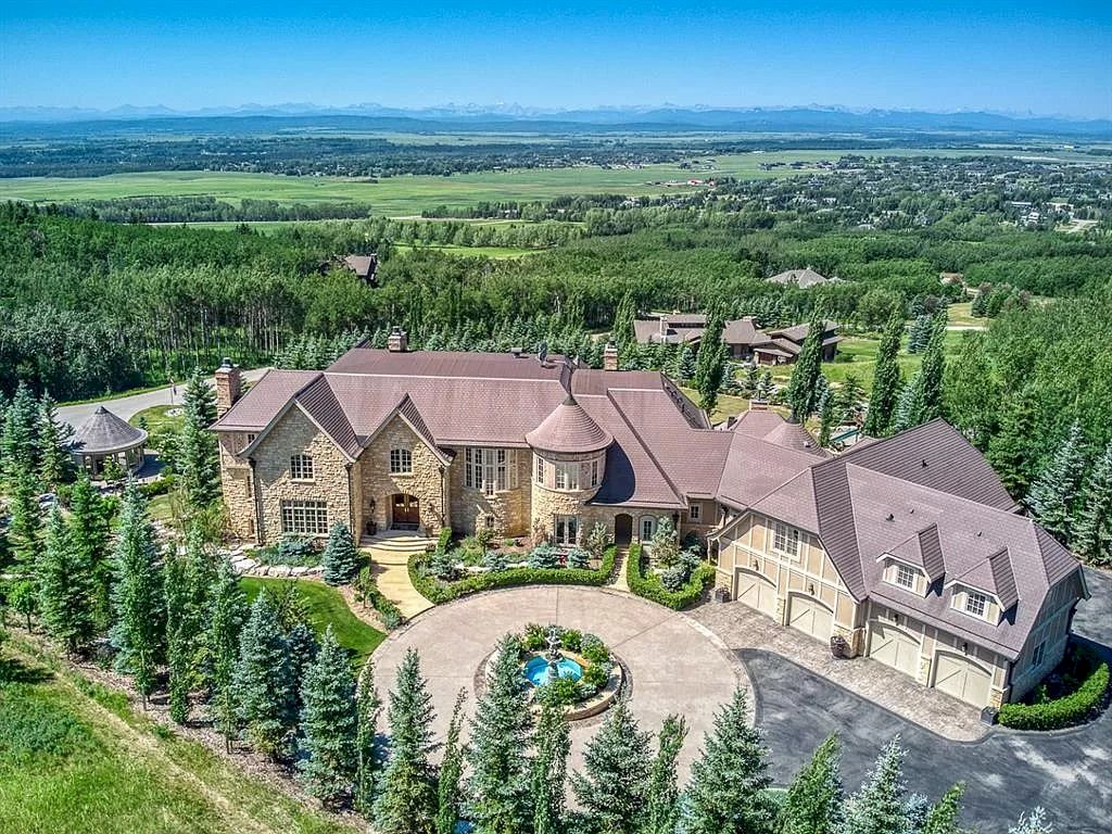 The Extraordinary French Chateau in Alberta offers grand luxurious living now available for sale. This home is located at 25130 Escarpment Ridge Vw, Rocky View County, AB T3Z 3M7, Canada