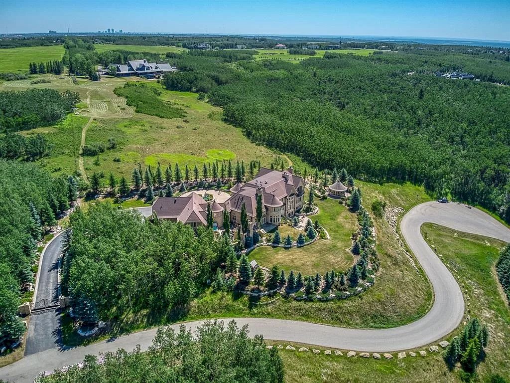 The Extraordinary French Chateau in Alberta offers grand luxurious living now available for sale. This home is located at 25130 Escarpment Ridge Vw, Rocky View County, AB T3Z 3M7, Canada