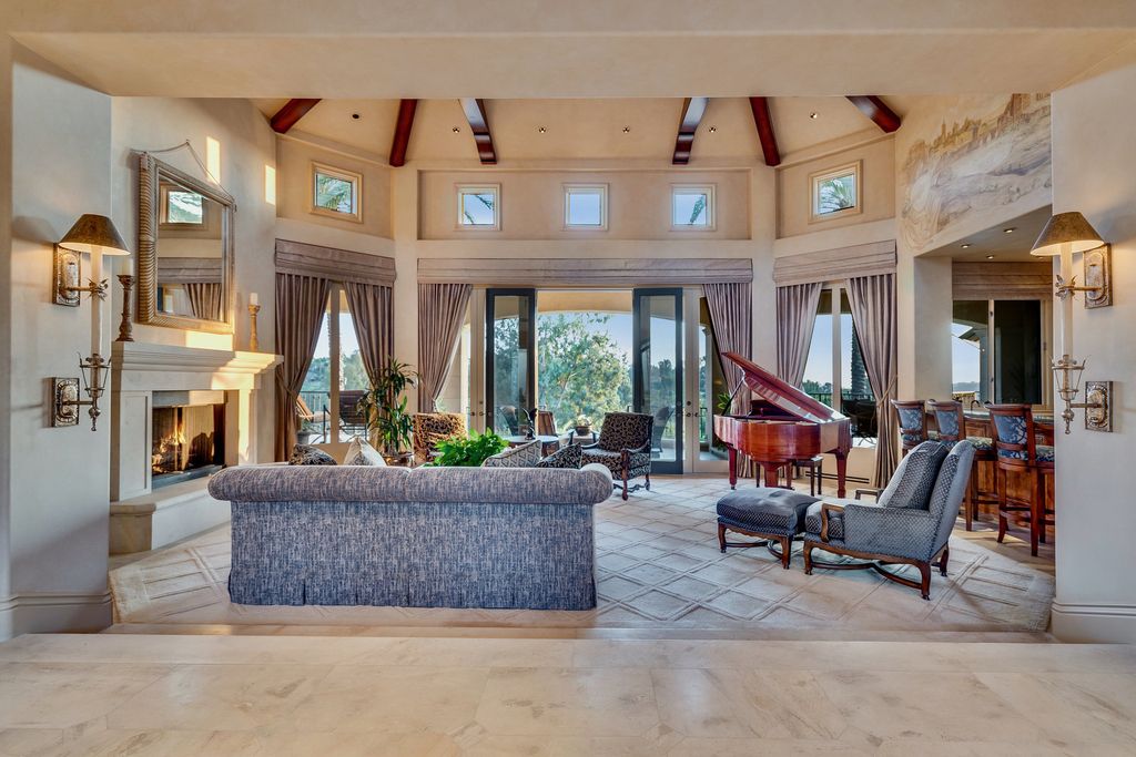 The Villa in Rancho Santa Fe is an exquisite estate is luxury living at its finest with extraordinary craftsmanship now available for sale. This home located at 7756 Saint Andrews Rd, Rancho Santa Fe, California