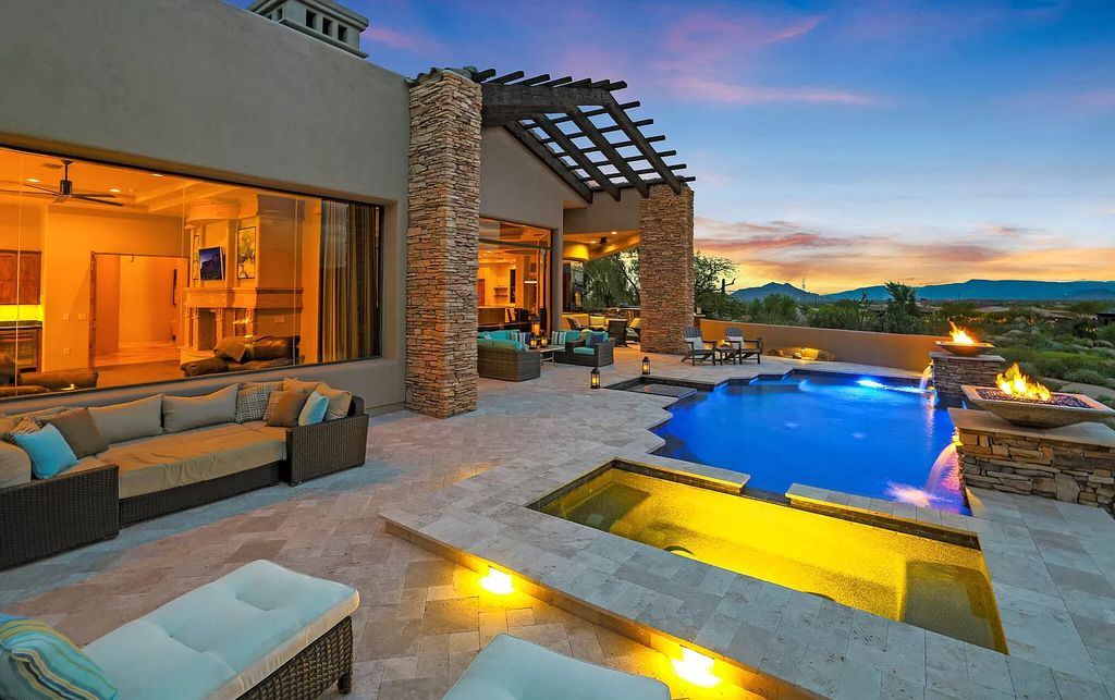 Stunning soft contemporary home offers views of city lights and Sonoran Desert in Arizona selling for $3,600,000