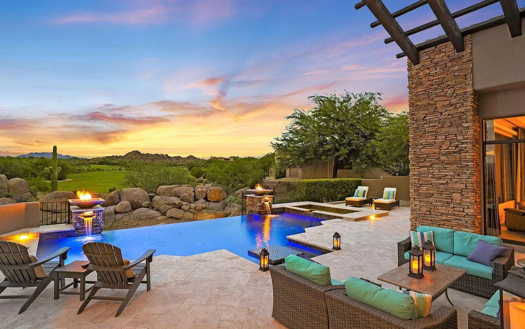 Stunning soft contemporary home offers views of city lights and Sonoran Desert in Arizona selling for $3,600,000