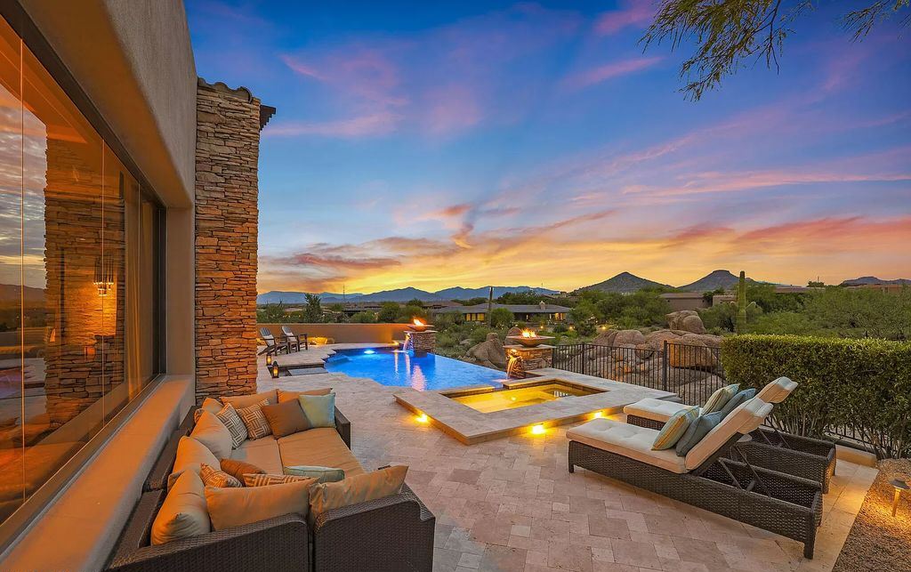 Stunning soft contemporary home offers views of city lights and Sonoran Desert in Arizona selling for $3,600,000