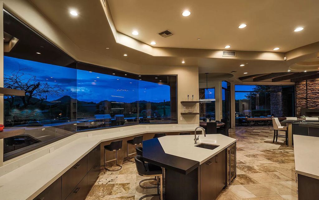 Stunning soft contemporary home offers views of city lights and Sonoran Desert in Arizona selling for $3,600,000