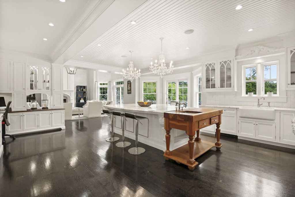 Stunning Hamptons Style Architecture Details Define this $5,795,000 Luxurious Shingle-style Home in Connecticut