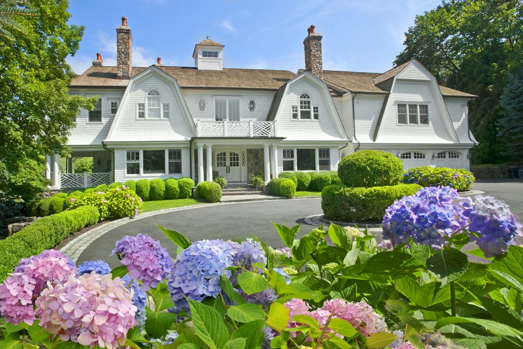 Stunning Hamptons Style Architecture Details Define this $5,795,000 Luxurious Shingle-style Home in Connecticut