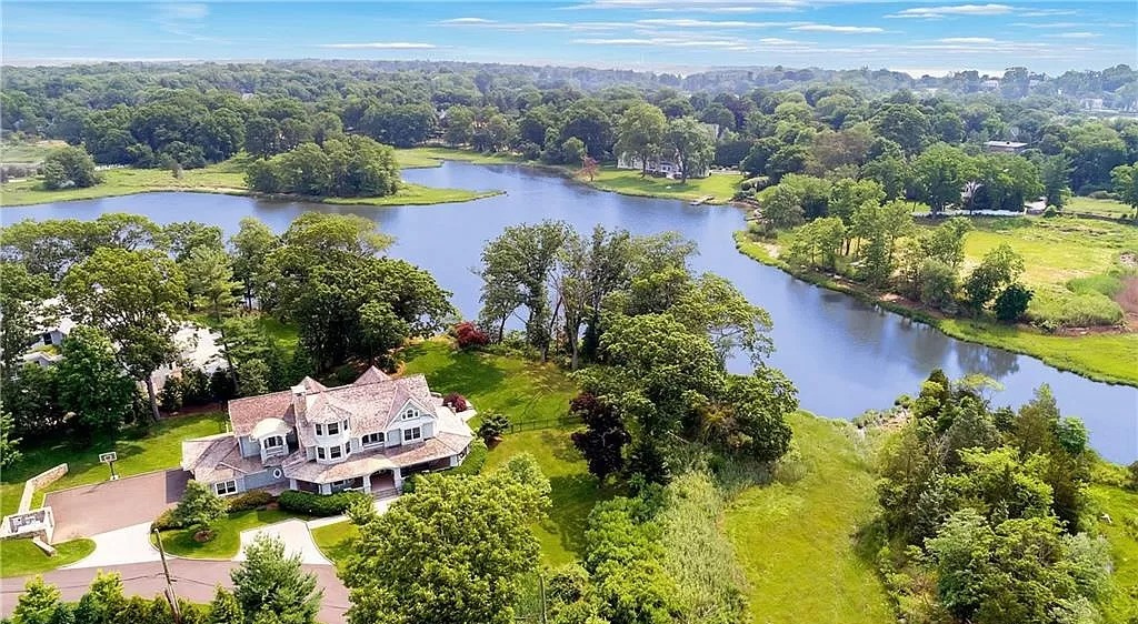 Live the Island Lifestyle in this Connecticut $5,950,000 Private Waterfront Home