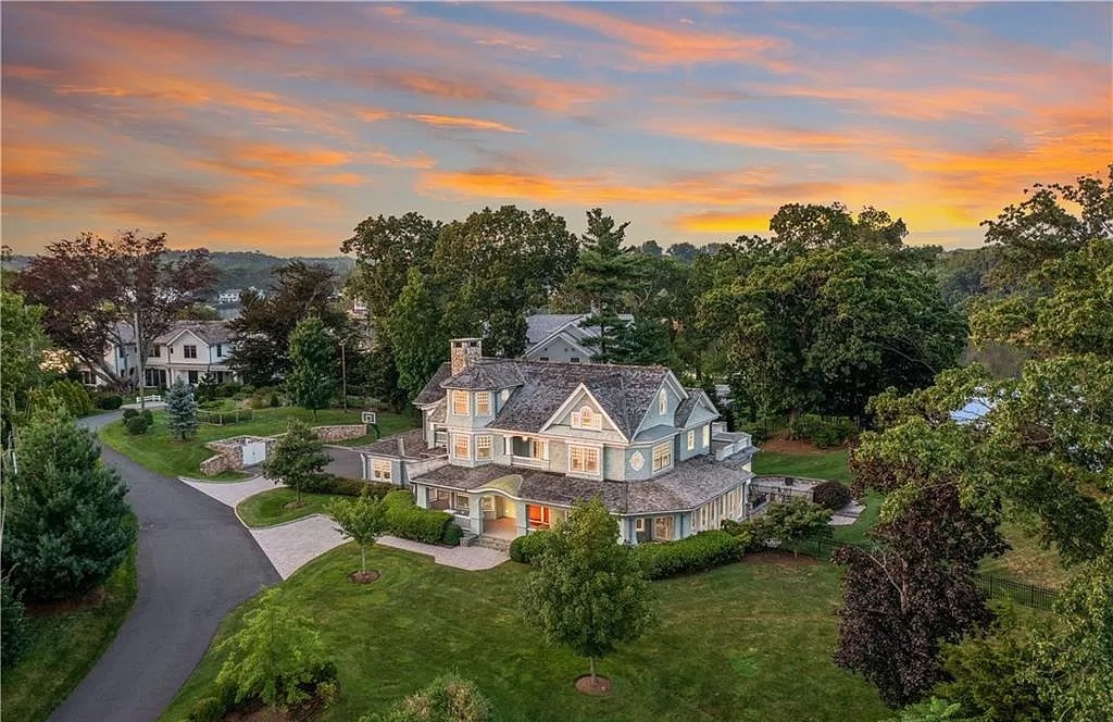 Live the Island Lifestyle in this Connecticut $5,950,000 Private Waterfront Home