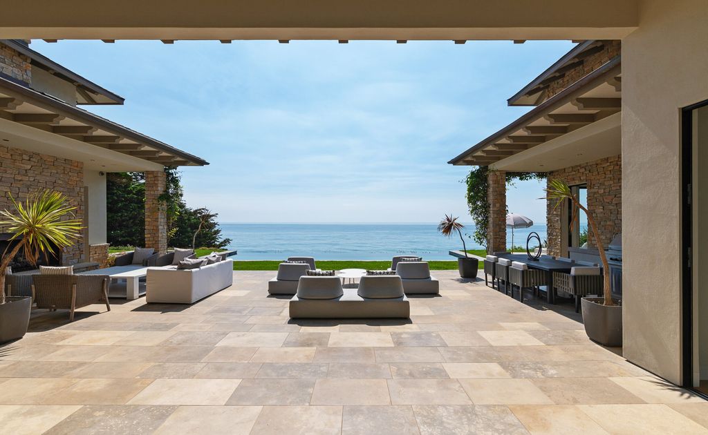 The Malibu Villa is a luxurious estate offers extravagant comfort and commands unobstructed sunrise-to-sunset ocean and island views available for sale. This home located at 11802 Ellice Street, Malibu, Califoria