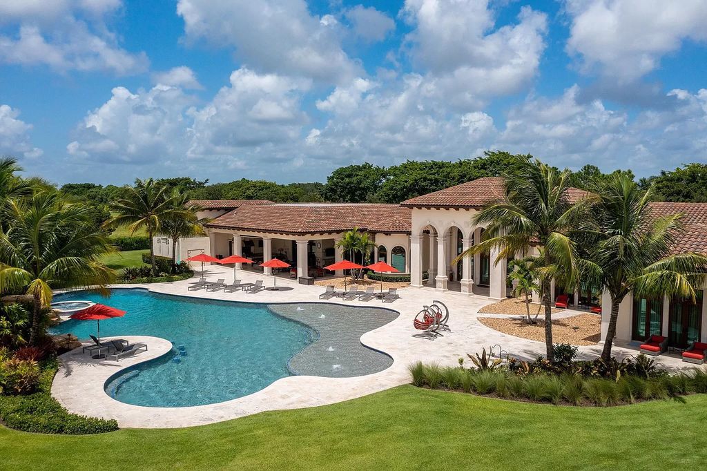 The Mansion in Delray Beach is an impeccably custom built estate elegantly represents the luxurious lifestyle now available for sale. This home located at 16141 Quiet Vista Cir, Delray Beach, Florida