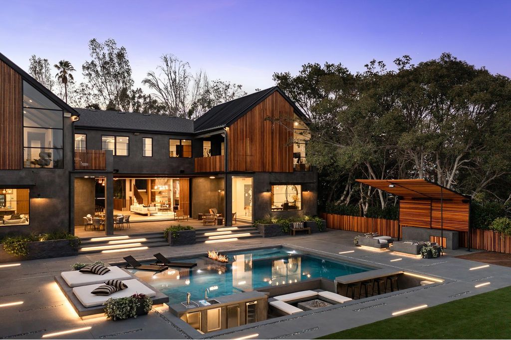 The Home in Holmby Hills is a brand new organic oasis was carefully crafted and curated from the finest materials from around the world now available for sale. This home located at 10480 W Sunset Blvd, Los Angeles, California
