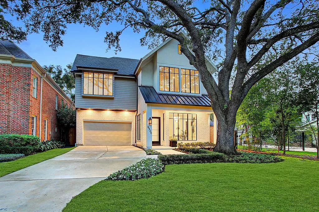 The Home in Houston is a new construction designed for relaxed living and easy gatherings with ultimate privacy now available for sale. This home located at 6320 Vanderbilt St, Houston, Texas