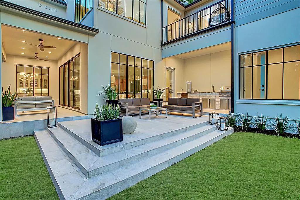 The Home in Houston is a new construction designed for relaxed living and easy gatherings with ultimate privacy now available for sale. This home located at 6320 Vanderbilt St, Houston, Texas