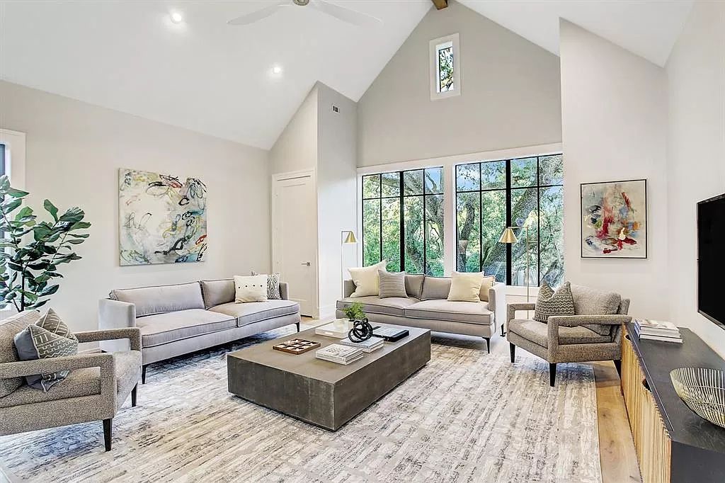 The Home in Houston is a new construction designed for relaxed living and easy gatherings with ultimate privacy now available for sale. This home located at 6320 Vanderbilt St, Houston, Texas