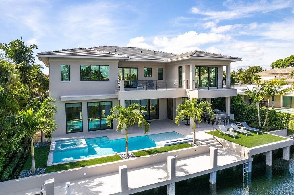 The Home in Boca Raton is an exquisite estate has been professionally decorated and furnished including window treatments now available for sale. This home located at 731 NE 32nd St, Boca Raton, Florida